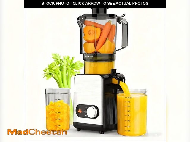 Lot 74-14113266 - *STICKY* COWSAR 200 W 24 oz. Cold Press Juicer Machine, 4.35 in. Wide Feed Chute, Slow Masticating J...
