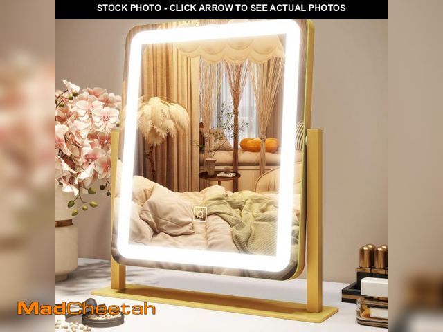 Lot 74-12312363 - ROLOVE Vanity Mirror with Lights, 12.6"Ãâ15" LED Makeup Mirror, Lighted Makeup Mirror with Lights...