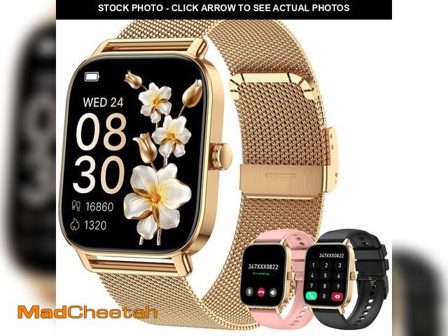 Lot 74-14152977 - Smart Watch for Women Men Fitness: Waterproof Make Answer Call Digital Mens Watches Running Pedomete...