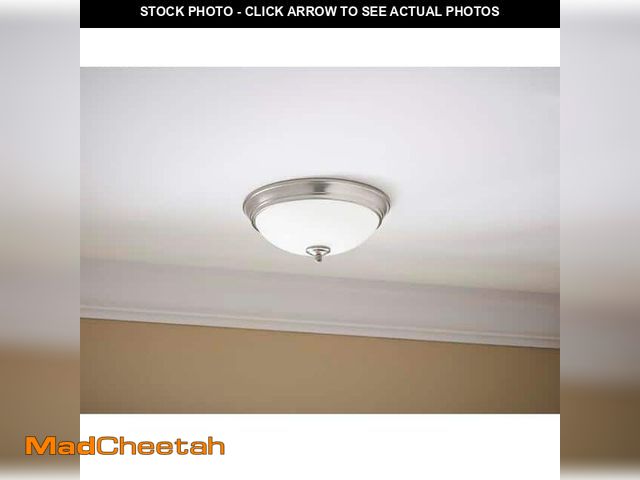 Lot 74-12692365 - Hampton Bay Clifton 11 in. Brushed Nickel Selectable LED Flush Mount - UNUSED