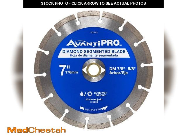 Lot 74-14389731 - Avanti Pro 7 in. Segmented Diamond Blade - USED