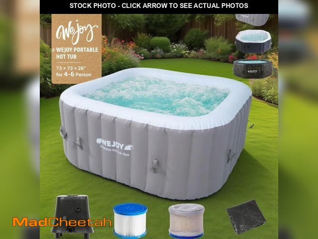 Lot 74-12512302 - #Wejoy Inflatable Hot Tub, 4-6 Person Home SPA for Outdoor, Outdoor Spa with 130 Bubble Jets, Inflat...