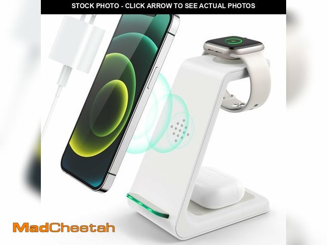 Lot 74-12873214 - 3 in 1 Wireless Charging Station, 2025 Upgraded Fast Desk Charger Station for iPhone 16 15 14 13 12 ...
