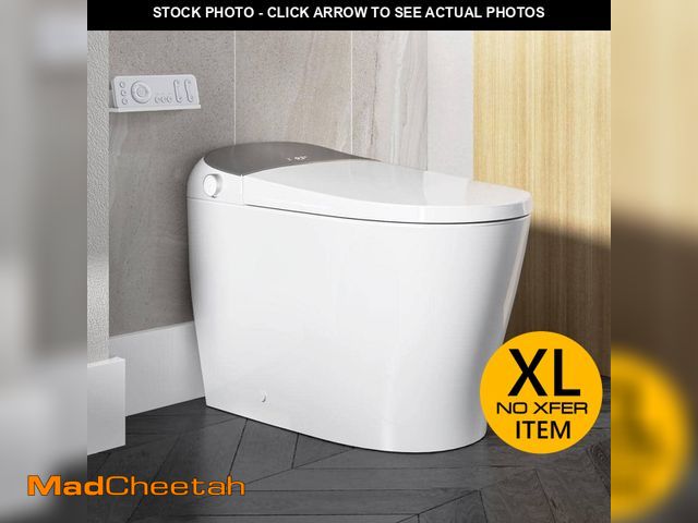 Lot 74-13690833 - HOROW Tankless Elongated Smart Toilet Bidet in White with Auto Flush, Heated Seat, Warm Air Dryer, B...