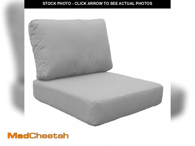 Lot 74-4948995 - (2 COVERS) Sol 72 Outdoor Waterbury Indoor/Outdoor Cushion Covers Gray Back Covers (17" H x 28" W x ...