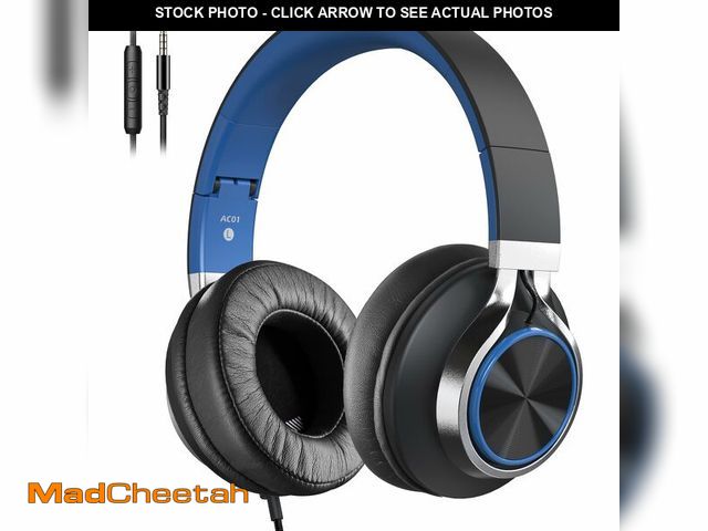 Lot 74-12710763 - COOSII AC01 Over-Ear Headphones Wired, Passive Noise Isolating Corded Stereo Headsets with Mic Volum...