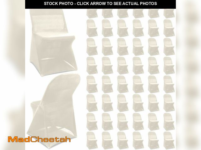 Lot 74-14478996 - Newwiee 50 Pcs Spandex Chair Covers Bulk - Stretch Folding Flat Front Fitted Universal Chair Protect...