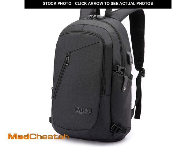 Lot 74-12053224 - WENIG Anti-Theft Travel Laptop Backpack with USB Charging Port Lock,Water Resistant Slim Work Comput...