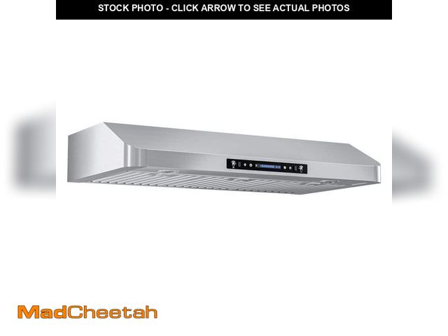 Lot 74-14344913 - Throes 36 in. 900CFM Ducted Under Cabinet Range Hood in Stainless Steel with 3-Way Venting Adjustabl...