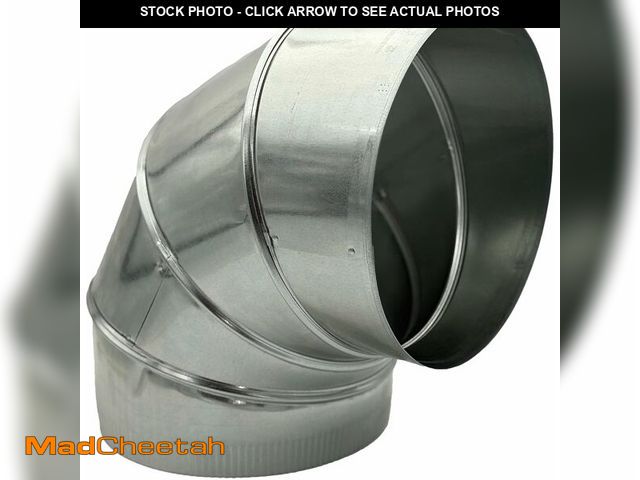 Lot 74-12828645 - 10" Adjustable Duct Elbow 90 Degree HVAC - Galvanized Sheet Metal 28-Gauge Duct Connector - Ideal fo...