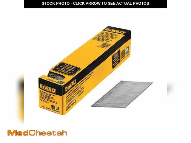Lot 74-14604871 - DEWALT 2-1/2 in. x 15-Gauge Hot Galvanized Angled Nails (2500 Pieces) - UNUSED