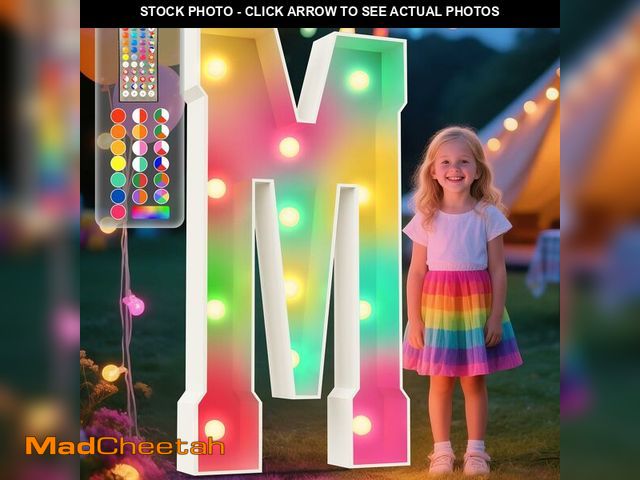 Lot 74-14210708 - Ledido 4FT Marquee Light Up Letters, 34 Colors Changing Marquee Letter 4 Feet Tall with Remote, Big ...