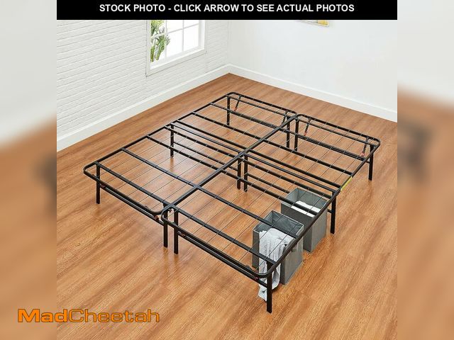Lot 74-14369262 - Basics Bed Frame with Storage, Foldable Metal Platform, Sturdy Steel, No Box Spring Needed, 14-inch ...