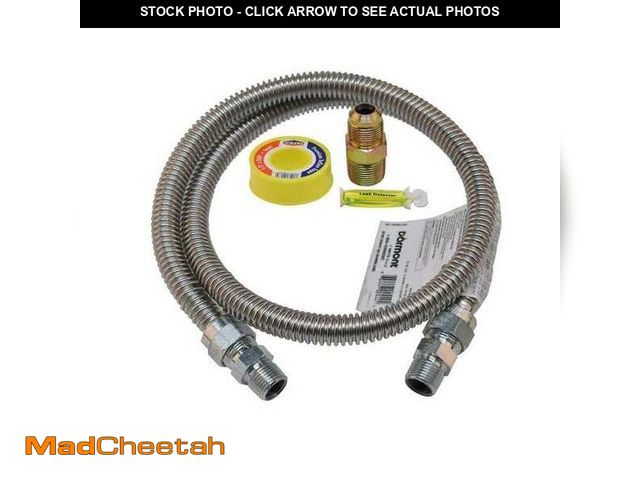 Lot 74-12852653 - Everbilt 4 ft. Thermal Excess Flow Valve Gas Range Connector Kit - UNUSED