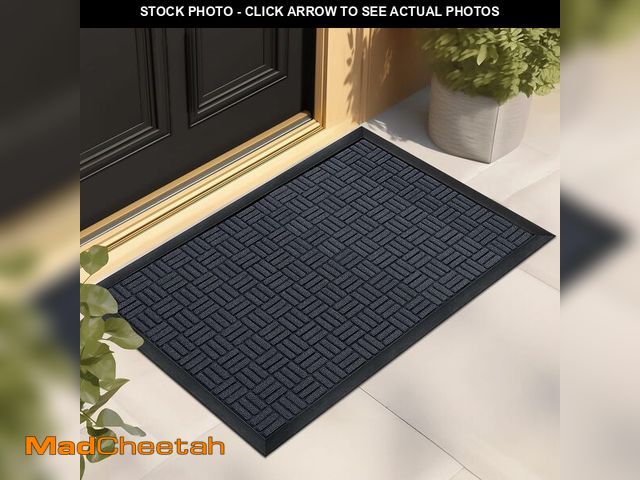 Lot 74-13927309 - Mibao Front Door Mat, Heavy Duty Durable Welcome Mat for Outdoor Indoor, Dirt Trapper Waterproof Sup...