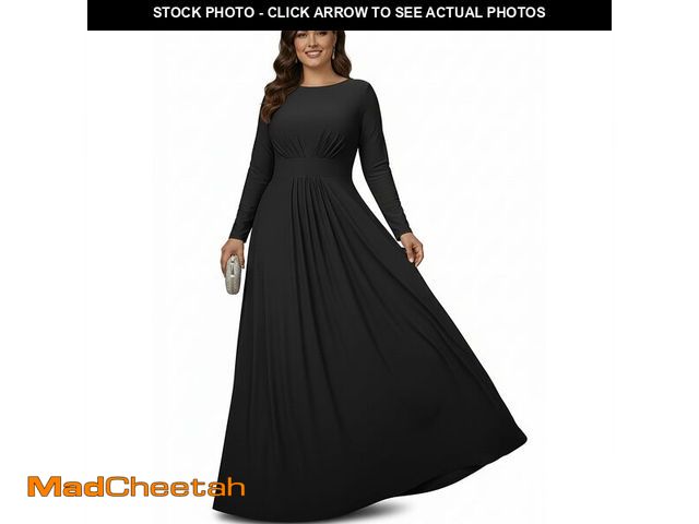 Lot 74-12974165 - KOH KOH Womens Long Full Sleeve Sleeves Flowy Empire Waist Fall Winter Modest Formal Floor Length Ab...