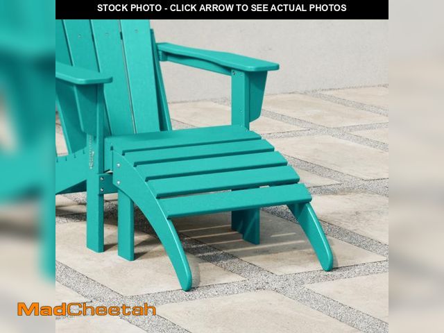 Lot 74-12145163 - WestinTrends Outdoor Ottoman, Patio Adirondack Ottoman Foot Rest, All Weather Poly Lumber Folding Fo...