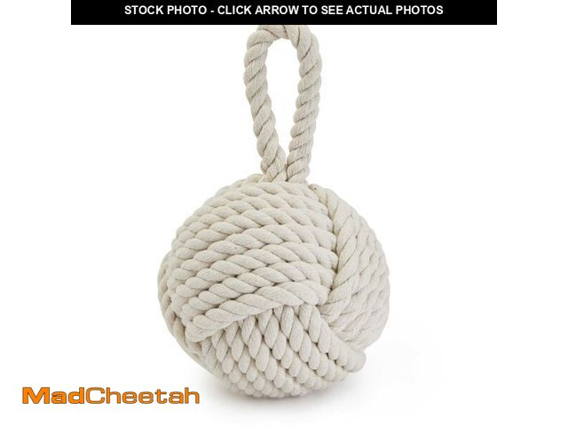 Lot 74-13952970 - Okuna Outpost Rope Knot Door Stop - Weighted Door Stopper - Nautical Knot Doorstop - 3.5 lb, 6 x 12....