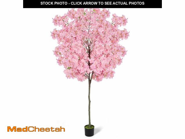 Lot 74-14056171 - 6Ft Tall Cherry Blossom Artificial Tree,Fake Pink Cherry Blossom Tree,Lifelike Decorative Plant in P...