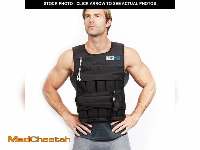 Lot 74-12694531 - RUNMax Weighted Vest, 6lb/8lb/10lb/12lb/16lb/20lb/40lb/50lb/60lb/50lb/60lb Weight Vest for Workout, ...