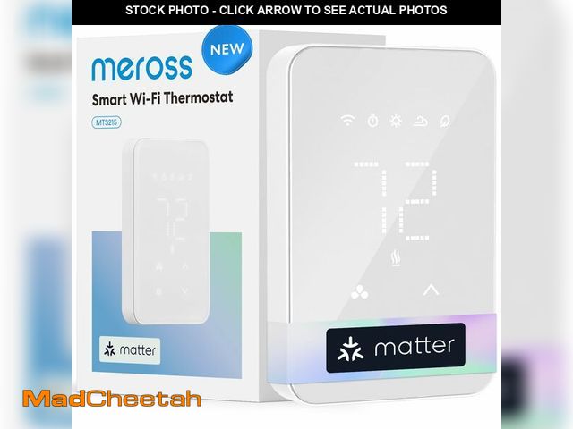 Lot 74-13326429 - meross Matter Smart Thermostat for Electric Baseboard Heater, Works with Alexa, HomeKit, Google, Sma...