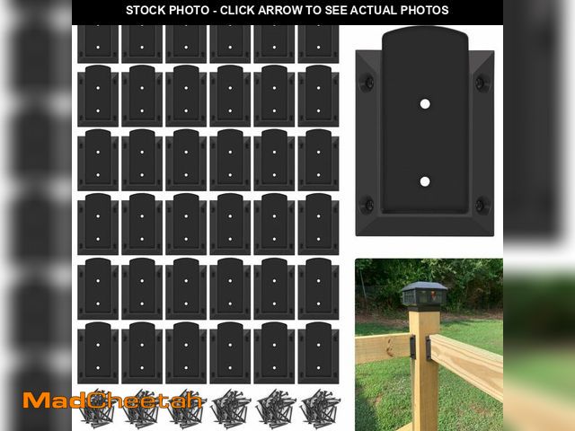 Lot 74-14210862 - LITBM 30Pcs Aluminum Deck Railing Brackets Connector for 2x4 Railing Wood Post with 180pcs Galvanize...