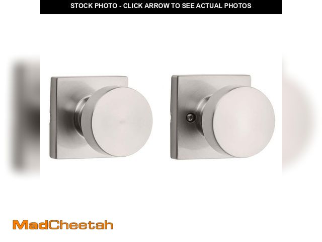 Lot 74-14261439 - Kwikset Pismo Satin Nickel Hall/Closet Square Door Knob - UNUSED