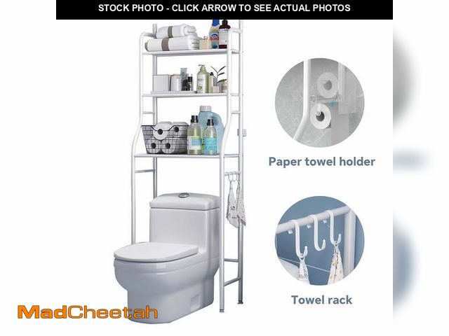 Lot 74-13044133 - HioHa over the Toilet Storage Rack, 3-Tier Bathroom Shelf Organizer, Space Saver Corner Stand for To...
