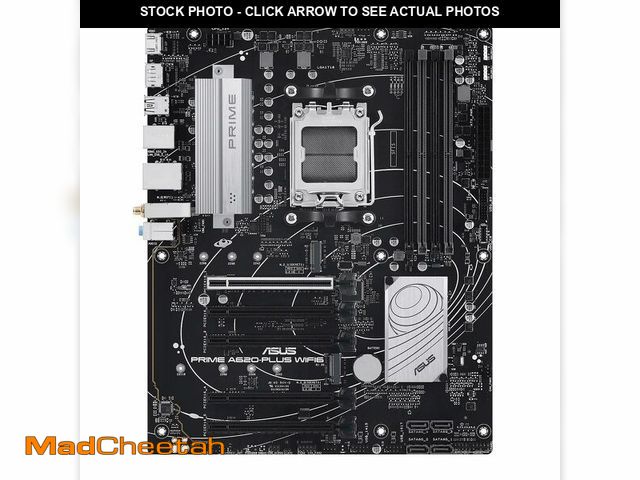 Lot 74-14206293 - ASUS Prime A620-PLUS WIFI6 AMD A620 AM5 ATX Motherboard, DDR5, PCIe 4.0, Dual M.2 Slots, WiFi 6, Dis...