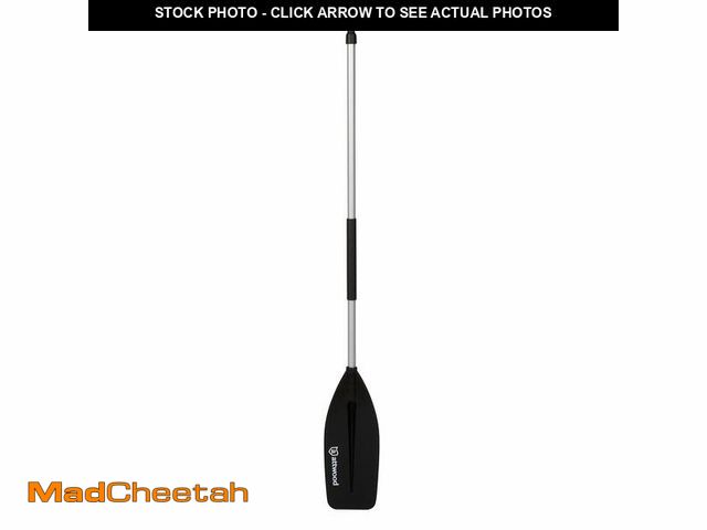 Lot 74-13773123 - Attwood 11765-1 Canoe Paddle, Aluminum and Plastic, 5-Feet Long, Black Blade, Ergonomic Grip - UNUSE...