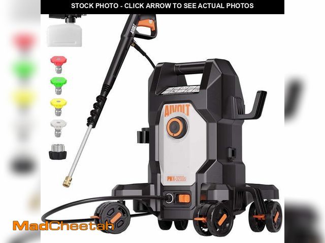 Lot 74-14352224 - (MISSING HARDWARE) AIVOLT Corded Electric Pressure Washer 4800 PSI, 2.76 GPM, 4 Nozzles, Soap Tank, ...
