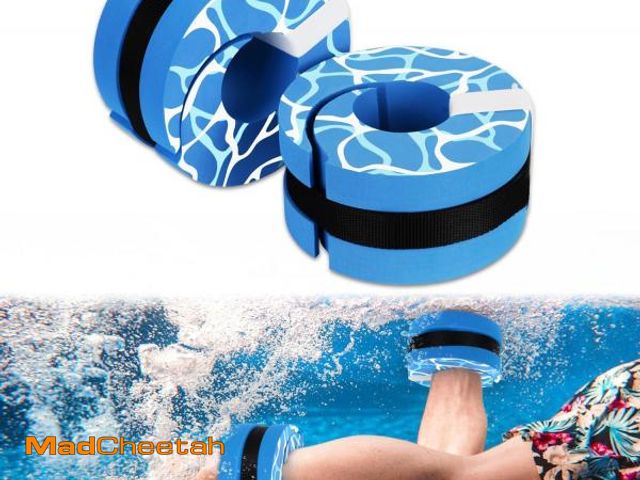 Lot 74-12327283 - Hikeen Swim Aquatic Cuffs,High-Density EVA Water Aerobics Float Ring Fitness Pool Exercise Weights S...
