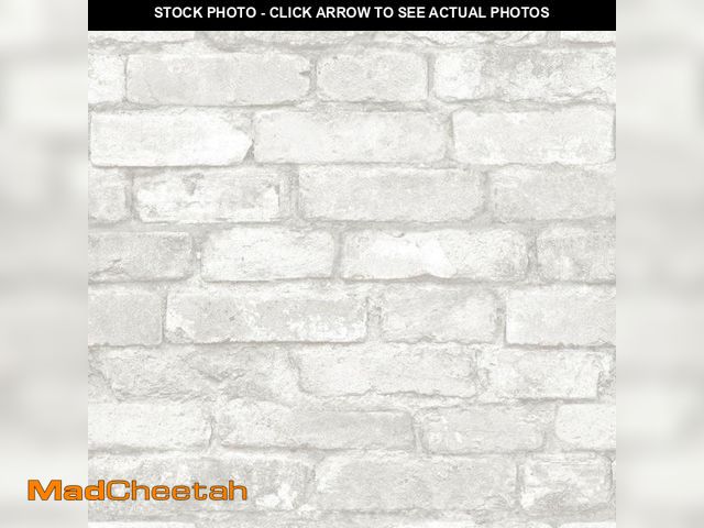 Lot 74-12530542 - NuWallpaper Grey And White Brick Vinyl Peel &amp; Stick Wallpaper Roll (Covers 30.75 Sq. Ft.) - UNUS...