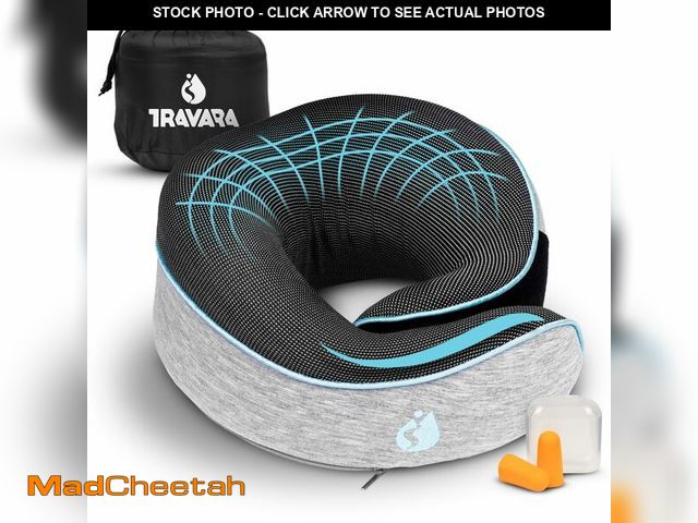 Lot 74-12608391 - TRAVARA Neck Pillow Airplane - Travel Neck Pillow - Airplane Pillow with 360ÃÂ° Memory Foam Neck Su...