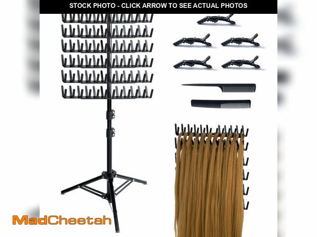 Lot 74-13568525 - Eastdone Braiding Hair Rack Standing Extension Holder Hanger, 144 Pegs Divider for Separator Stand D...