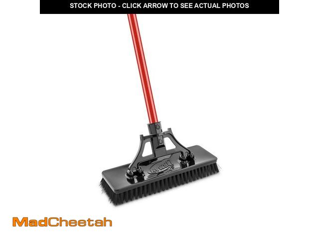 Lot 74-12674015 - Libman 13.5 in. High Power Extra-Large Heavy-Duty Floor Scrub Brush with Swiveling Head and Steel Ha...