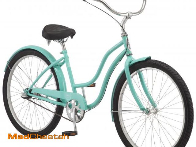 Lot 74-12281471 - Schwinn Mikko Adult Beach Cruiser Bike, Featuring 17-Inch/Medium Steel Step-Over Frames, 3-Speed Dri...