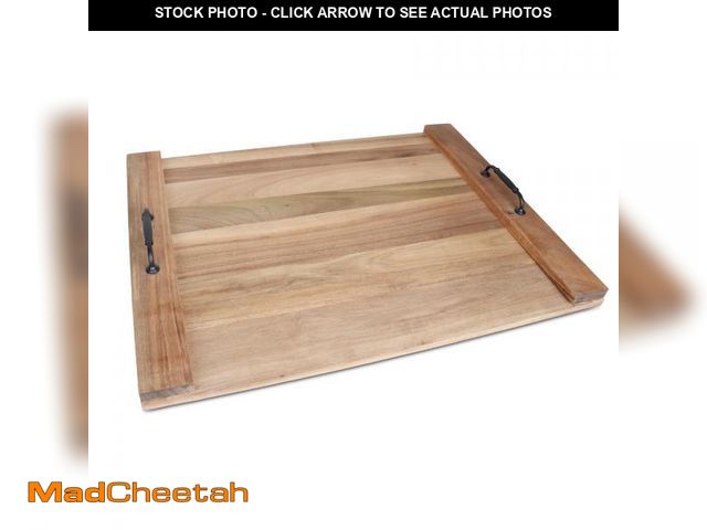 Lot 74-12318885 - SafBbcue Noodle Board Stove Top Cover for Electric Stove, Acacia Wood Oven Cover for Gas Stovetop/RV...