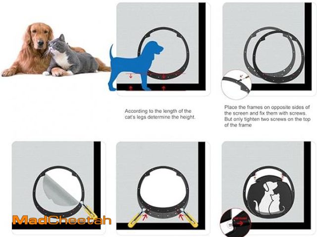 Lot 74-11398244 - HIDROSIL Dog Door for Screen Door, Patent Desigh Pet Screen Door with Lockable Magnetic Flap for Dog...