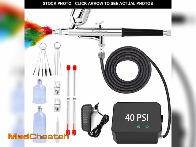 Lot 74-13055043 - Gocheer Upgraded 40PSI Airbrush Kit, Dual-Action Multi-Function Airbrush Set with Compressor for Pai...