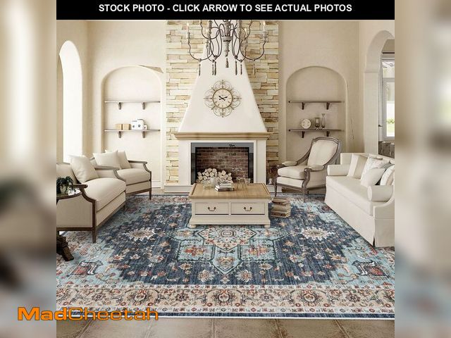 Lot 74-12785593 - TOPRUUG Washable Oriental Area Rug - 10x12 Rugs for Living Room Soft Carpet for Bedroom Waterproof F...