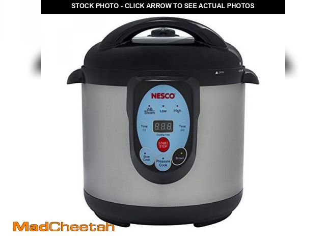 Lot 74-12527951 - Nesco NPC-9 Smart Electric Pressure Cooker and Canner, Stainless Steel, 9.5 Qt - UNUSED