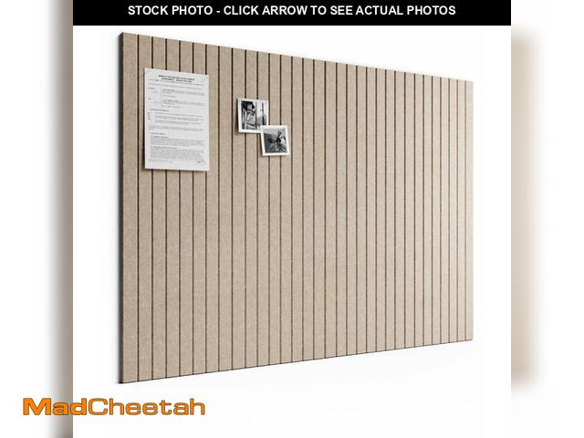 Lot 74-14145632 - Bumusty Large Cork Board Alternative-48 x 36" Felt Bulletin Board Tiles, with 30 Pushpins, 70 Adhesi...