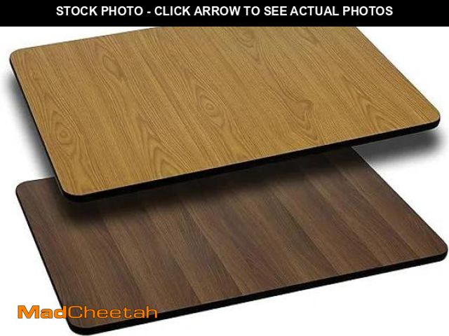 Lot 74-12161902 - Flash Furniture Reversible Table Top, Oak/Grey 24x48" - UNUSED