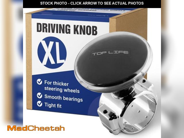 Lot 74-12121311 - Steering Wheel Knob for Truck - XL Size for Thick Steering Wheels - Spinner for Heavy Duty, Vans, Pi...