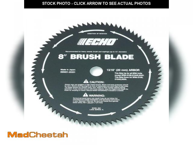 Lot 74-12365052 - ECHO 8 in. 20 mm 80-Tooth Brush Blade - UNUSED