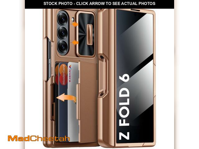 Lot 74-12979463 - Vizvera for Galaxy Z Fold 6 Case Wallet,RFID Cards Holder [S Pen Holder][Privacy Screen Protector][C...