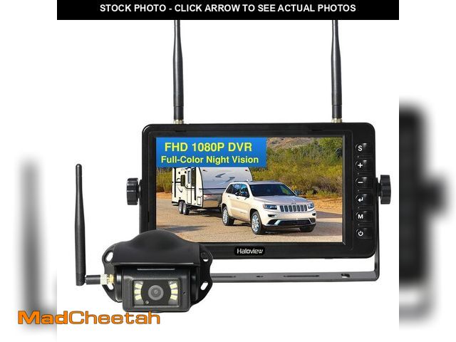 Lot 74-12701428 - Haloview BT7 RV Backup Camera Wireless FHD 1080P DVR Rearview Full-Color Night Vision Cam and 7" Mon...