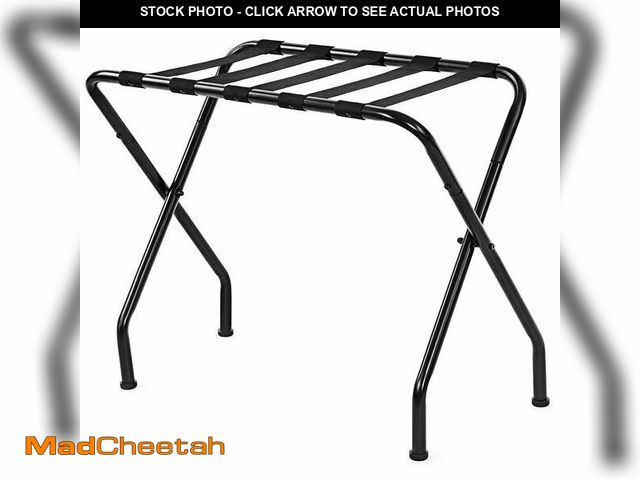 Lot 74-13043444 - (MISSING STRAPS) Ktaxon Portable Folding Metal Luggage Rack with Nylon Belts Suitcase Stand Holder S...