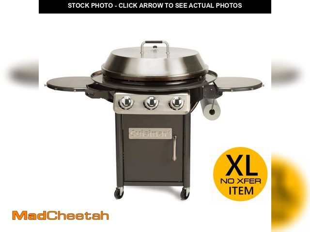 Lot 74-12545638 - CUISINART OUTDOORS 3-Burner Propane Gas 360-Degree XL Griddle Cooking Center in Gray with Stainless ...